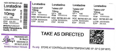 60760-831 (Loratadine 60760 831 00)